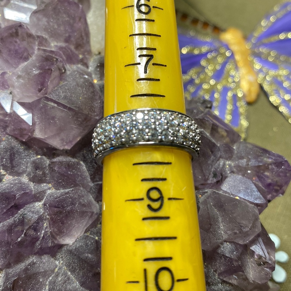 SS Diamonique Eternity Band, EUC, All Stones Intact From My Personal Closet 😎